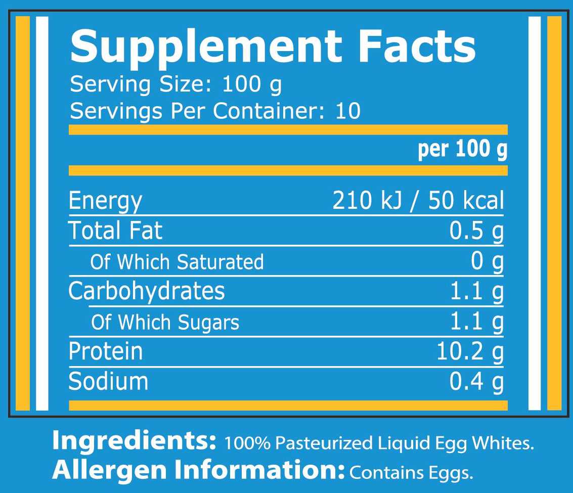 Пастьоризиран Течен Яйчен Белтък 1 л - Liquid Eggwhites - Feel You