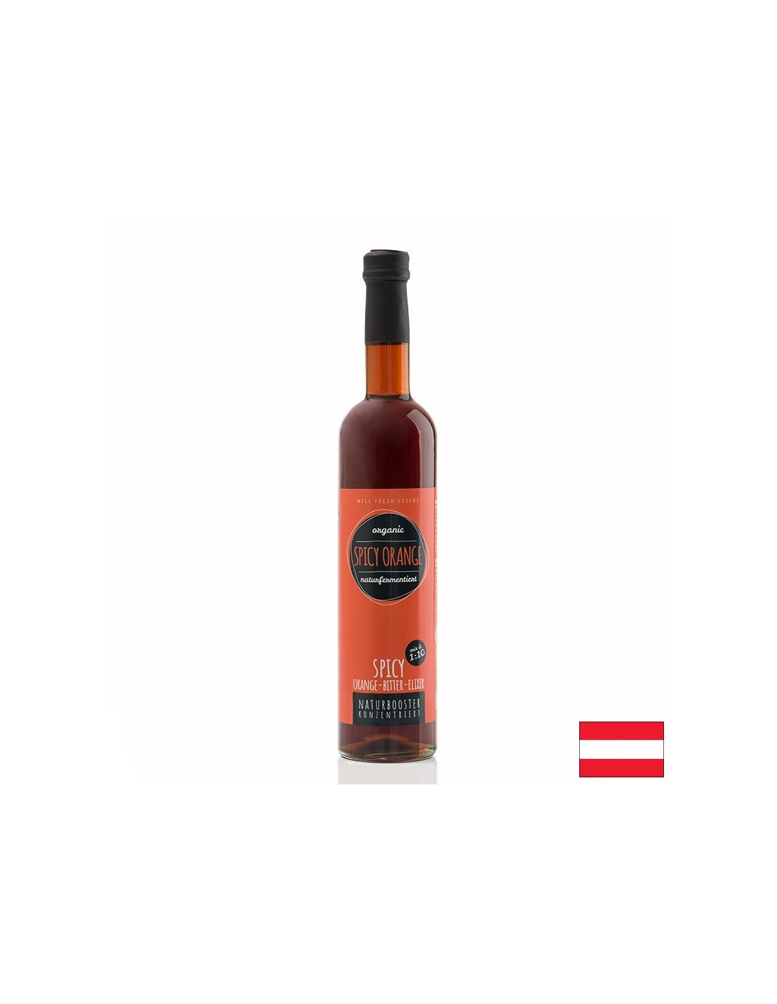 Био еликсир от горчив портокал и ферментирал нар - За добавяне към алкохолни и безалкохолни напитки, 100% концентрат, 500 ml - Feel You