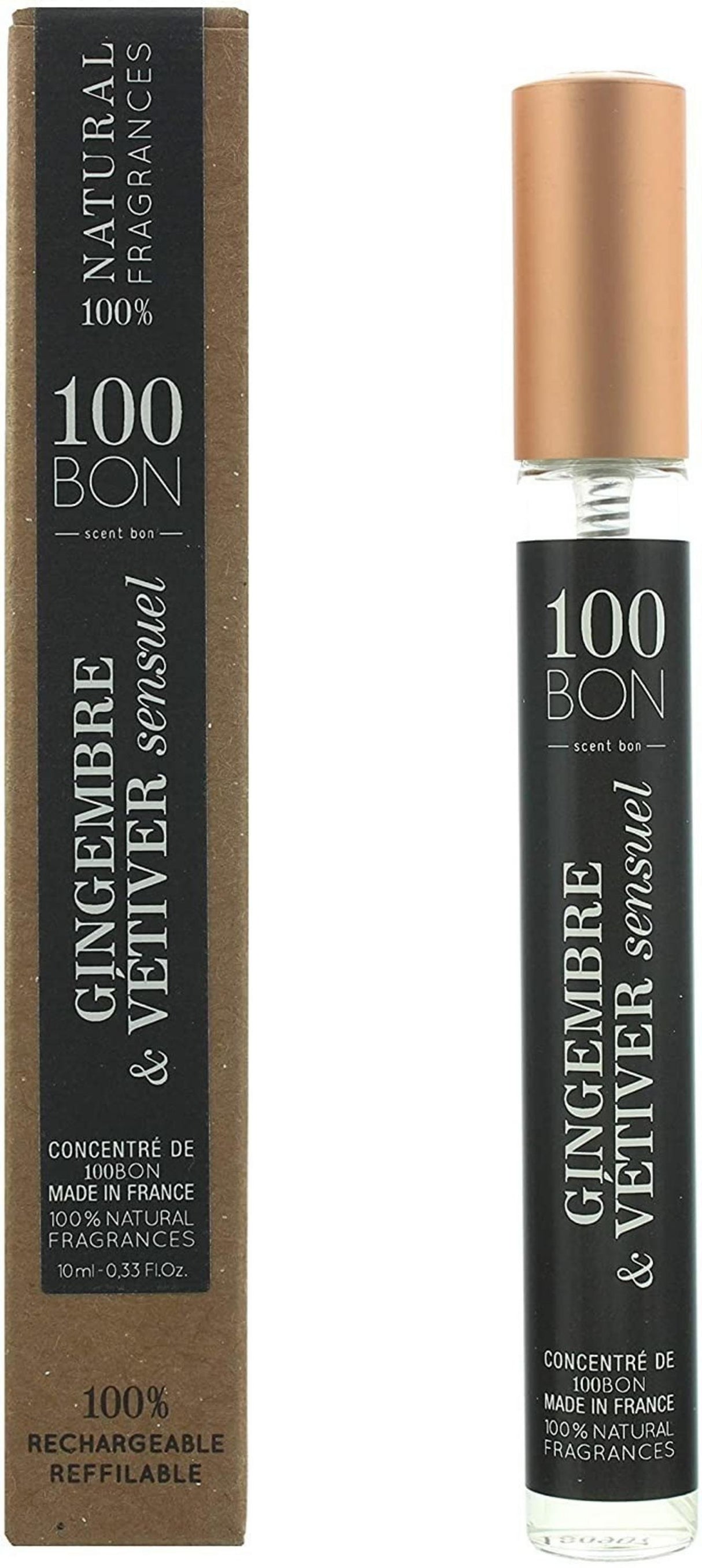 100 Bon, Gingembre & Vetiver Sensuel, Eau De Parfum, Unisex, 10 ml - Feel You