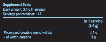100% Creatine Monohydrate / Unflavored - 500 g - Feel You