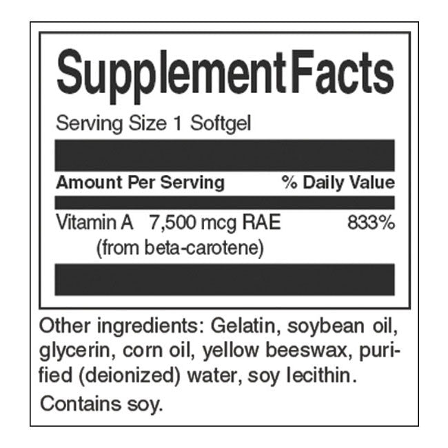 Бета-каротин (Витамин А) - 100 софт гел капсули - Feel You