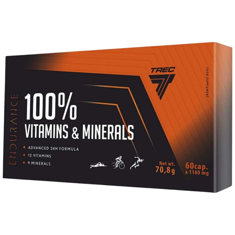100% Vitamins & Minerals | Endurance - 60 капсули - Feel You