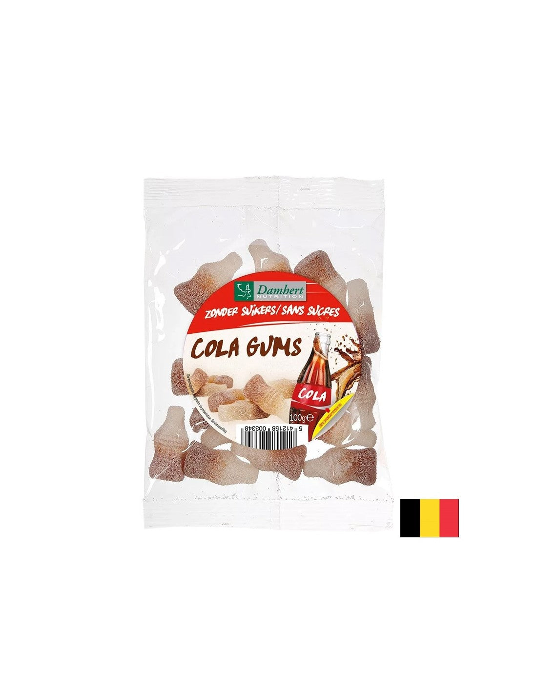 Дъвчащи желирани бонбони с вкус на кола (без захар), 100 g - Feel You