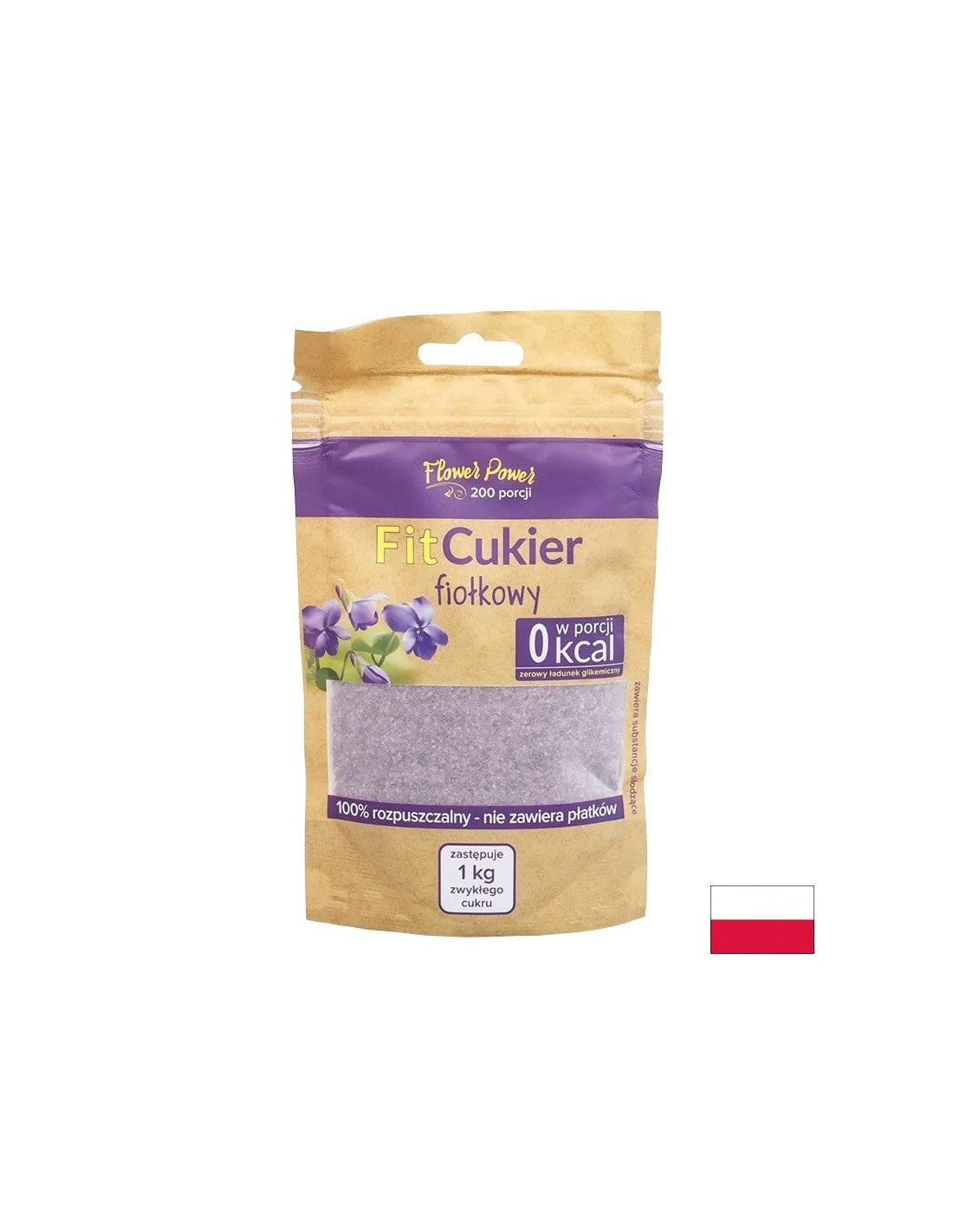 Виолетова захар от теменужки, 100 g - Feel You