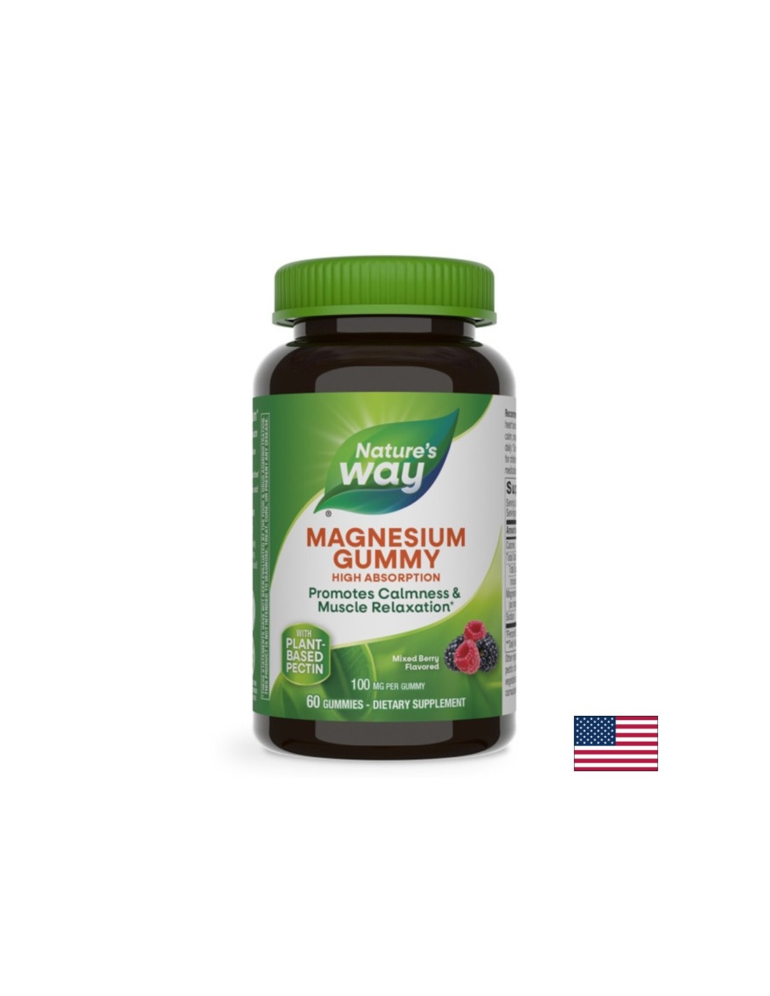 Мускулна функция, сърдечно и неврологично здраве - Магнезий (цитрат), 100 mg х 60 желирани таблетки, с вкус на горски плодове - Feel You
