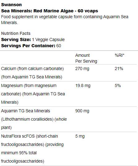 Sea Minerals | Red Marine Algae 60 капсули - Feel You