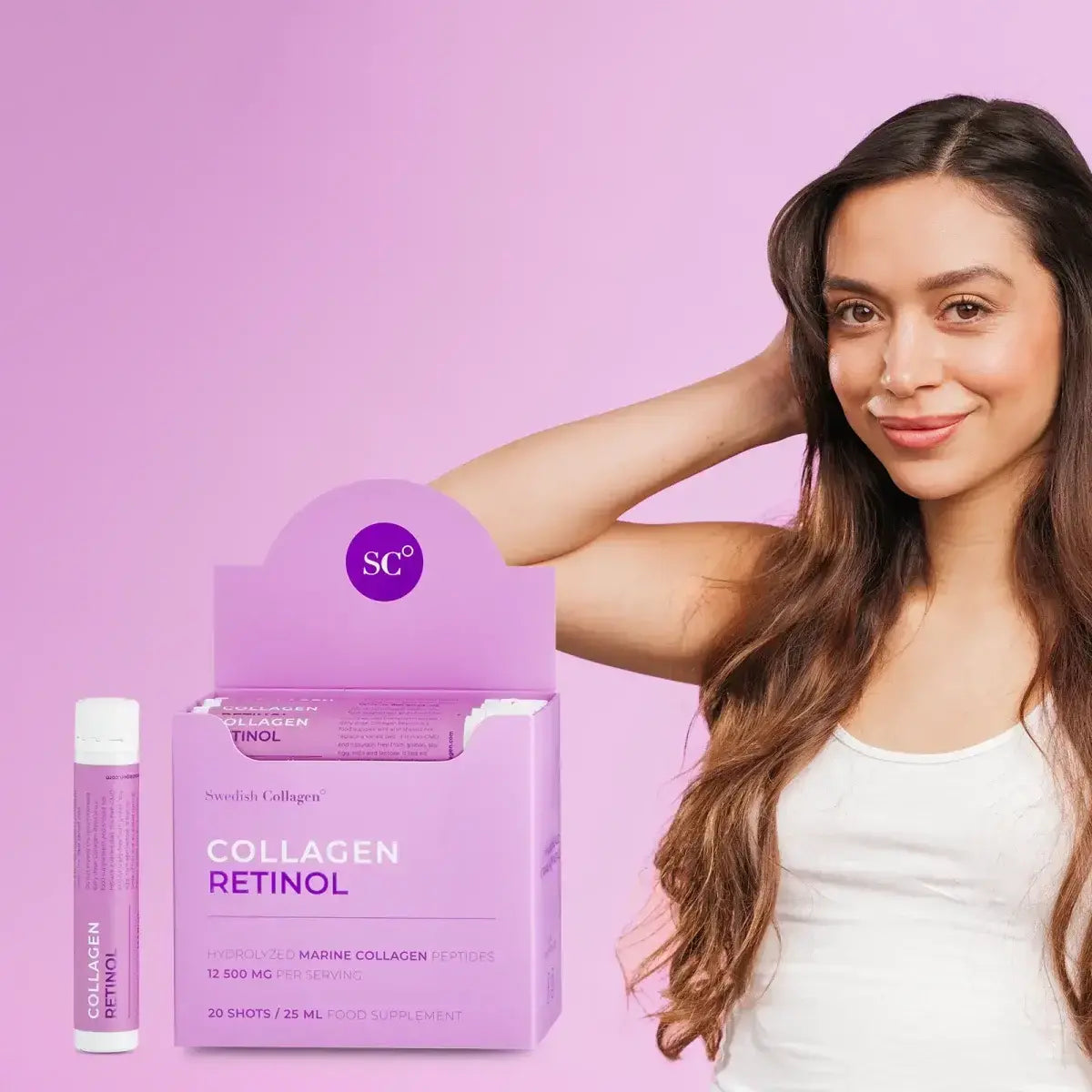 Рибен Колаген 12500 мг с Ретинол, Хиалуронова Кис., Биотин, МСМ /30 бр х 25 мл/ Swedish Collagen - Feel You