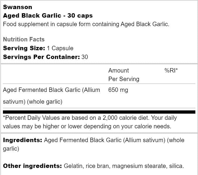 Aged Black Garlic | Kyoto 30 капсули - Feel You