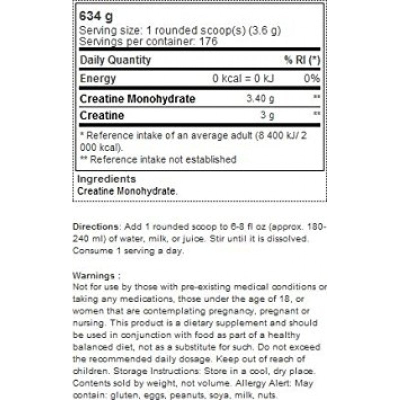 Micronized Creatine Powder - 0.634 кг