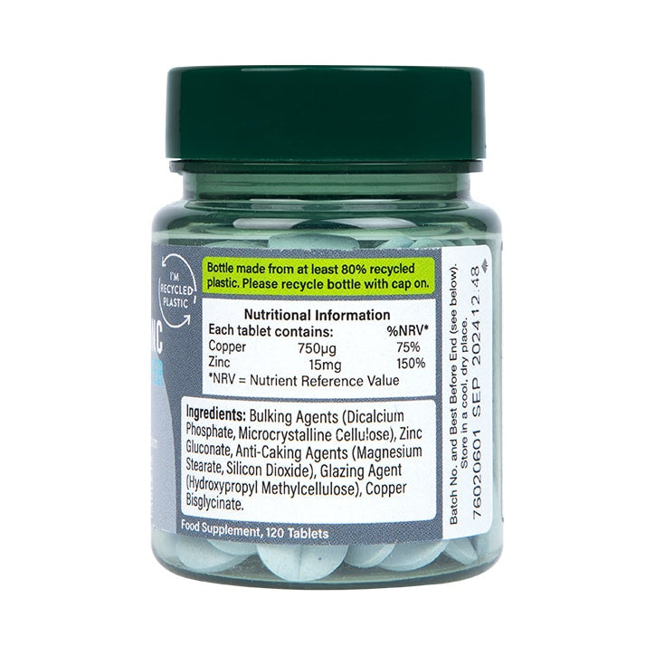 Цинк хелат 15мг с мед (Chelated Zinc with Copper) 120 таблетки - Feel You