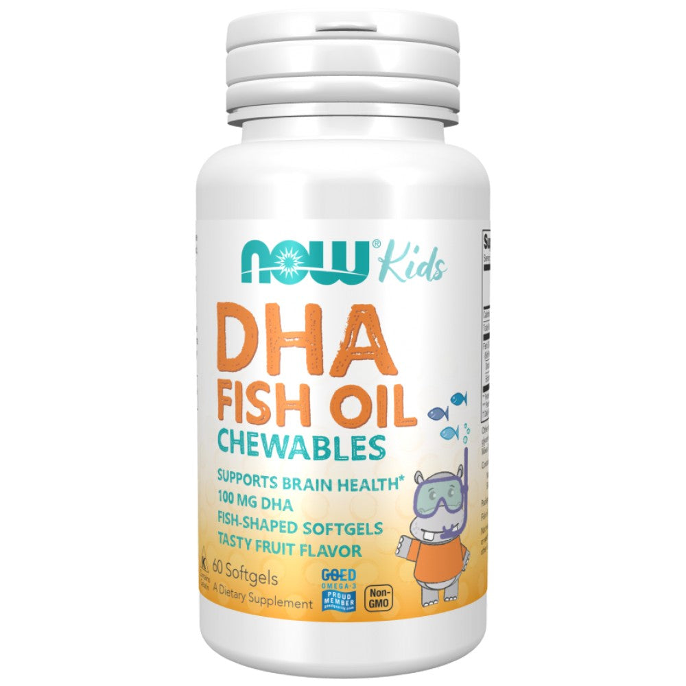 DHA 100 mg Kid's Chewable - 60 дъвчащи дражета - Feel You