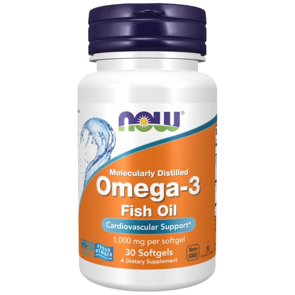 Omega 3 1000 mg / Molecularly Distilled - 30 Гел капсули - Feel You