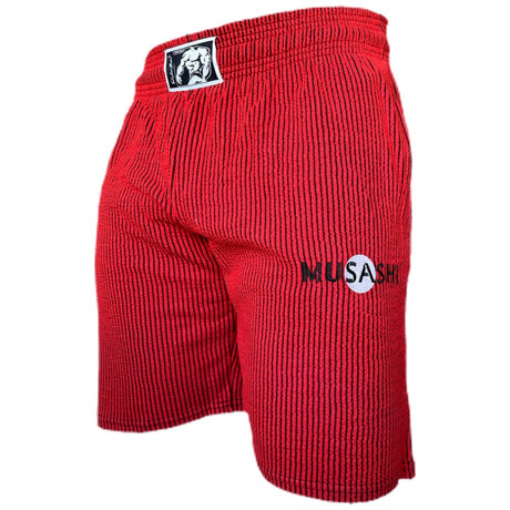 Спортни къси панталони - Червени райе / Training Shorts - Red - Feel You