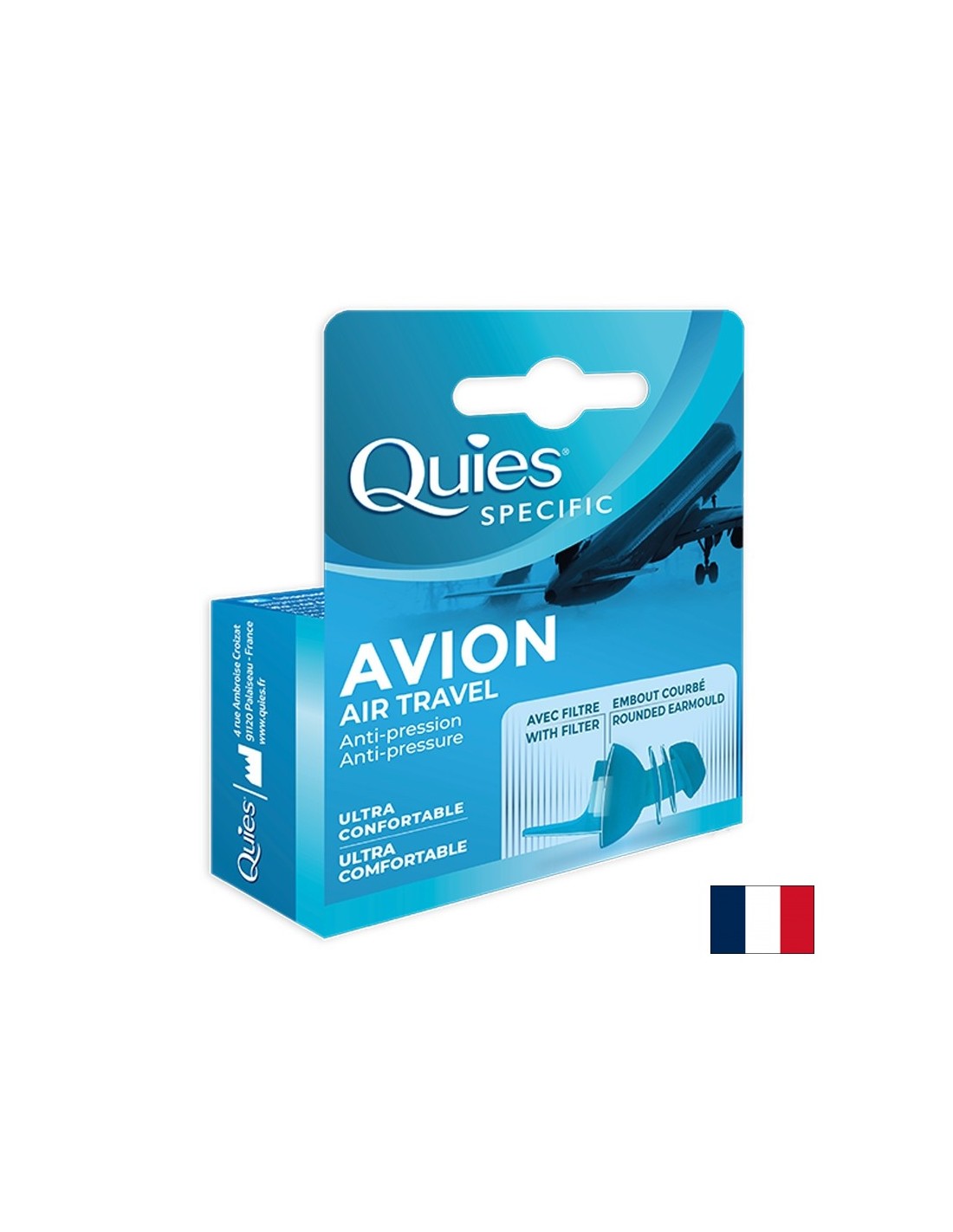 Силиконови тапи за уши (с филтър) 18 dB за предотвратяване разликата в налягането по време на полет, 1 чифт - Feel You