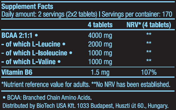 BCAA + B6 / 340 Tabs