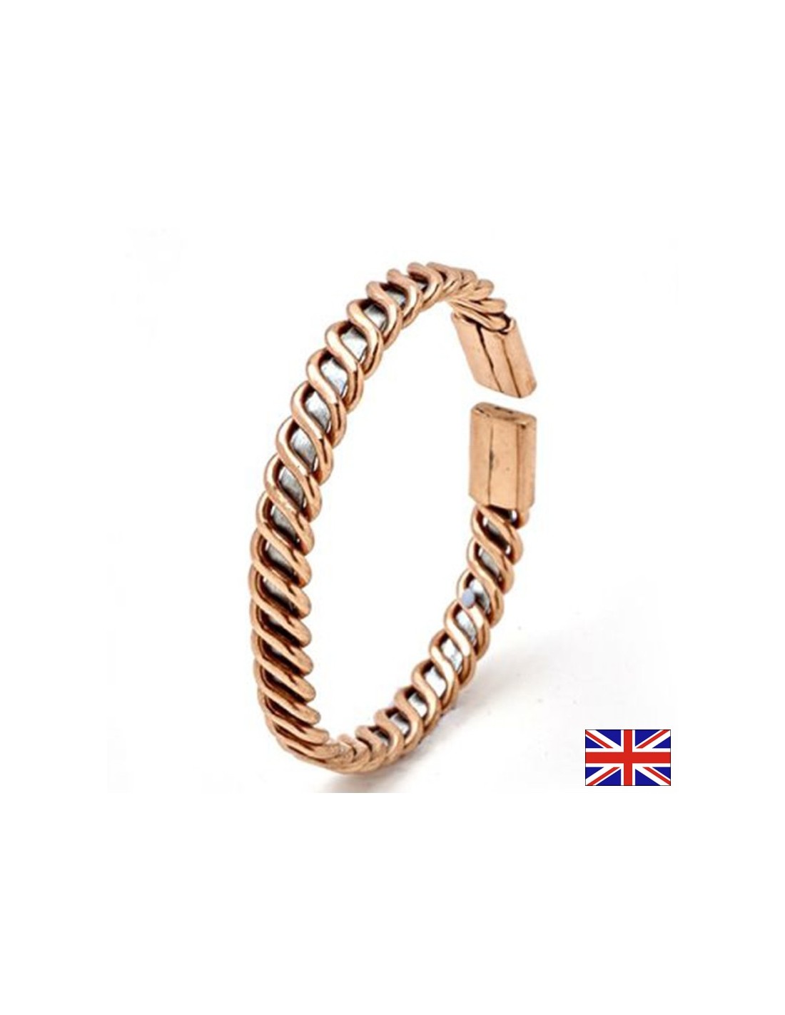 Гривна с мед и цинк - подобрява кръвообращението, повишава имунитета, размер М, 19 см - Feel You