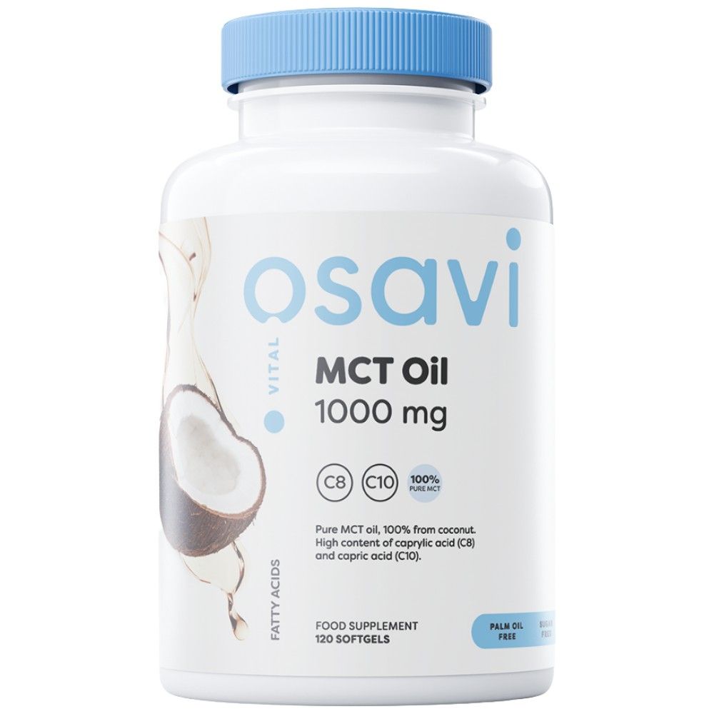 MCT Oil 1000 mg | C8 + C10 - 180 Гел капсули - Feel You