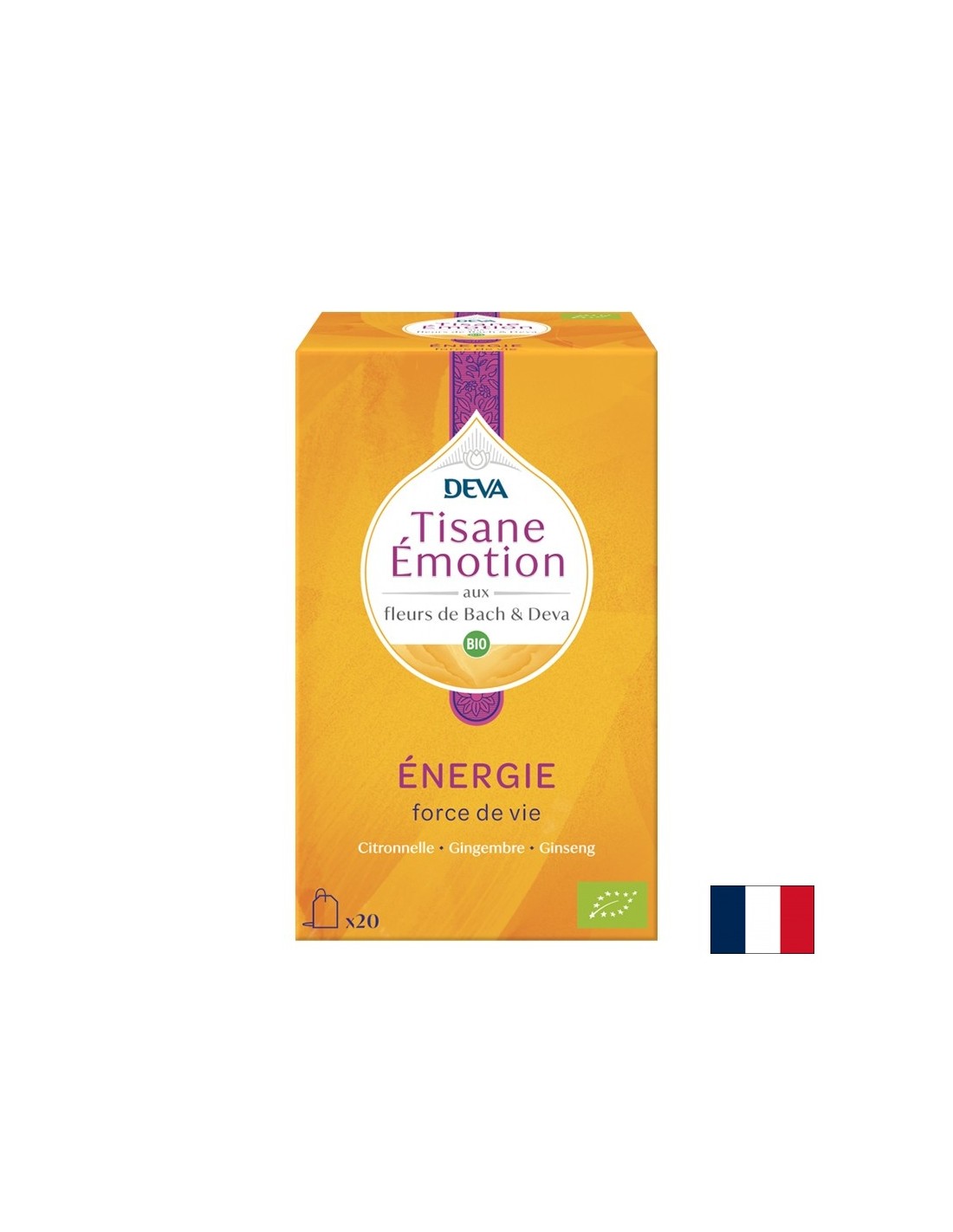 Билков чай „Енергия“ (с флорални еликсири по метода на д-р Бах), 20 филтърни пакетчета - Feel You