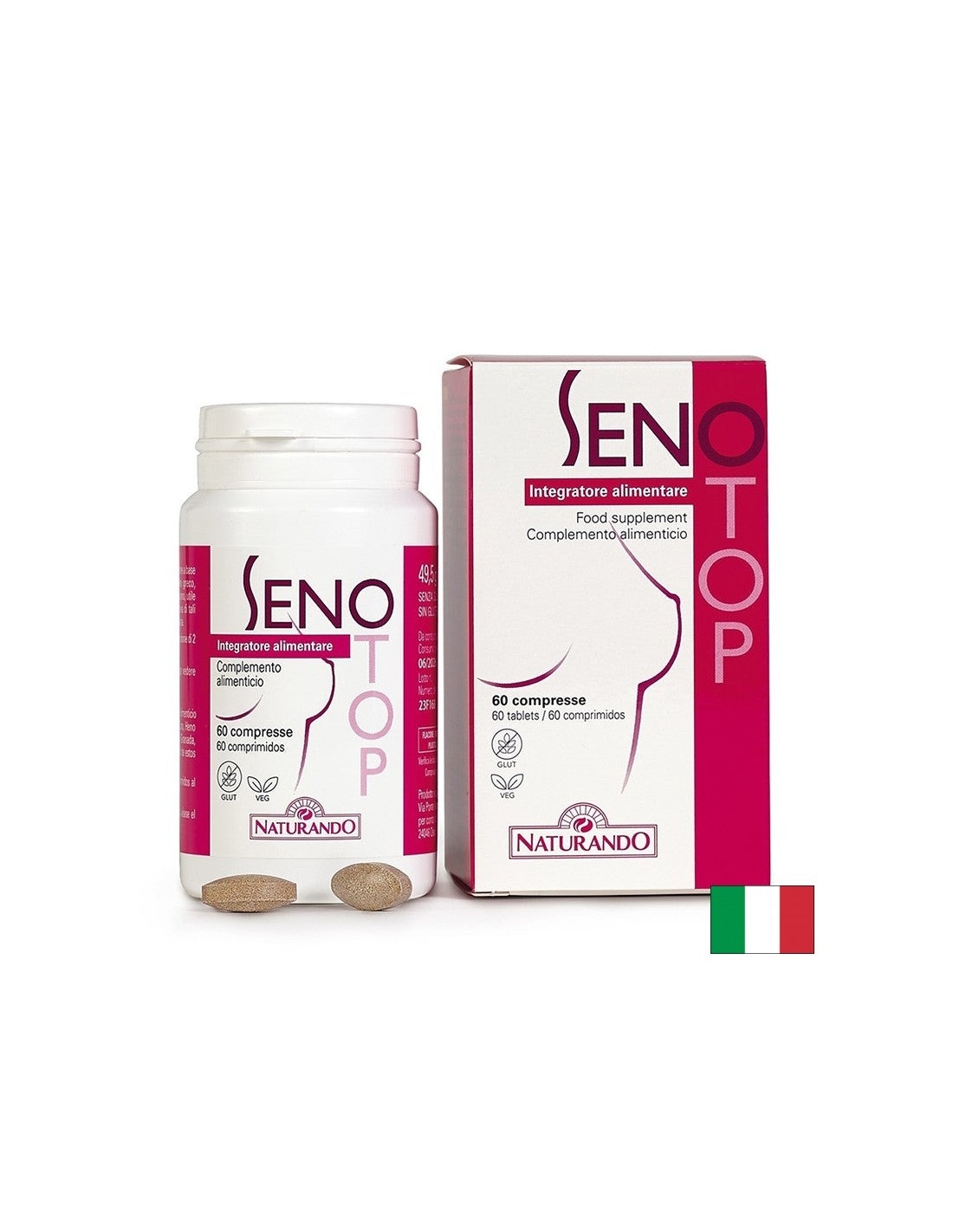 Билкова формула за бюста с Лен 200 mg и Хмел 160 mg – Senotop, 60 таблетки - Feel You