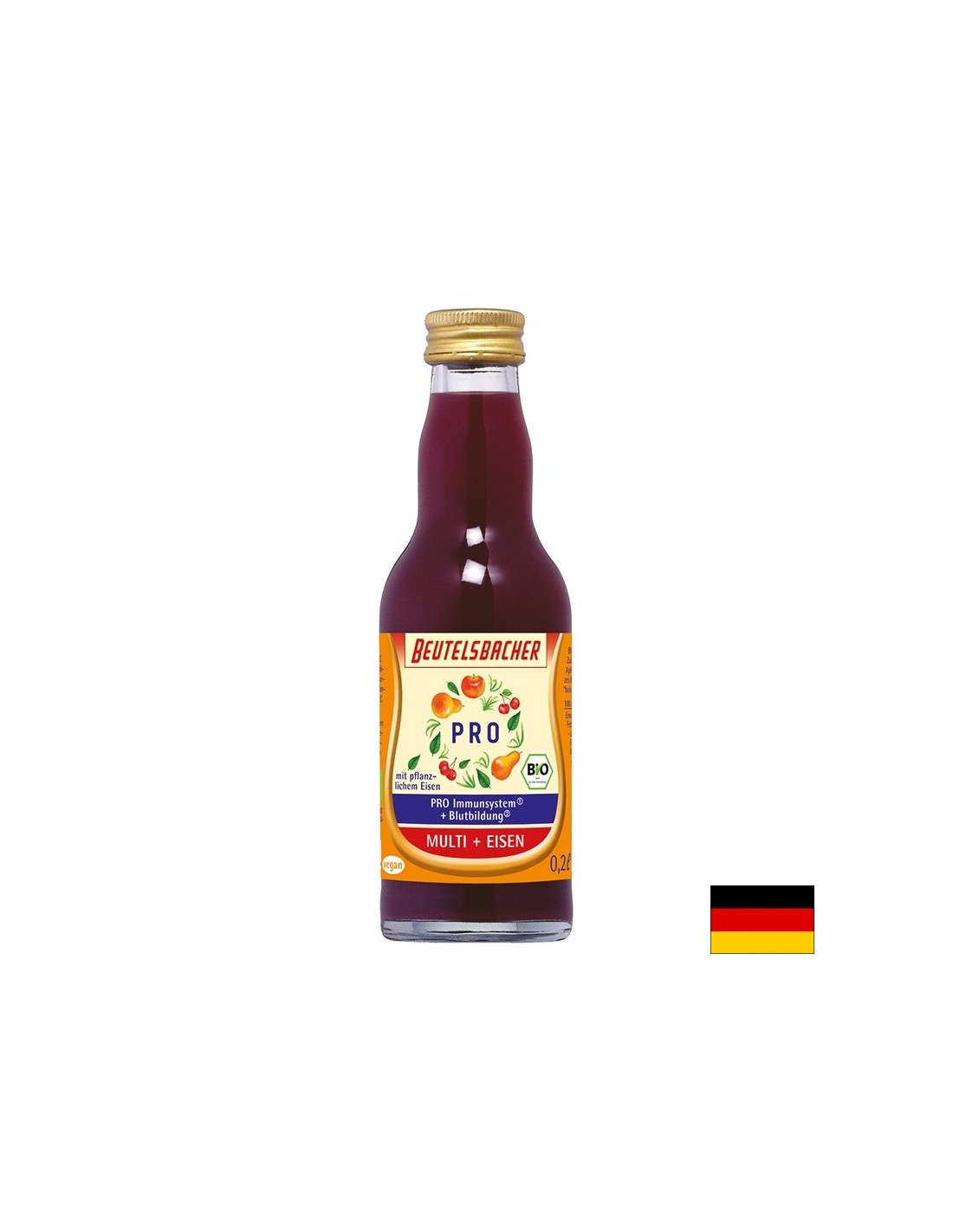 Сок мултивитамин Про Имун с желязо и витамин С, БИО, 200 ml - Feel You