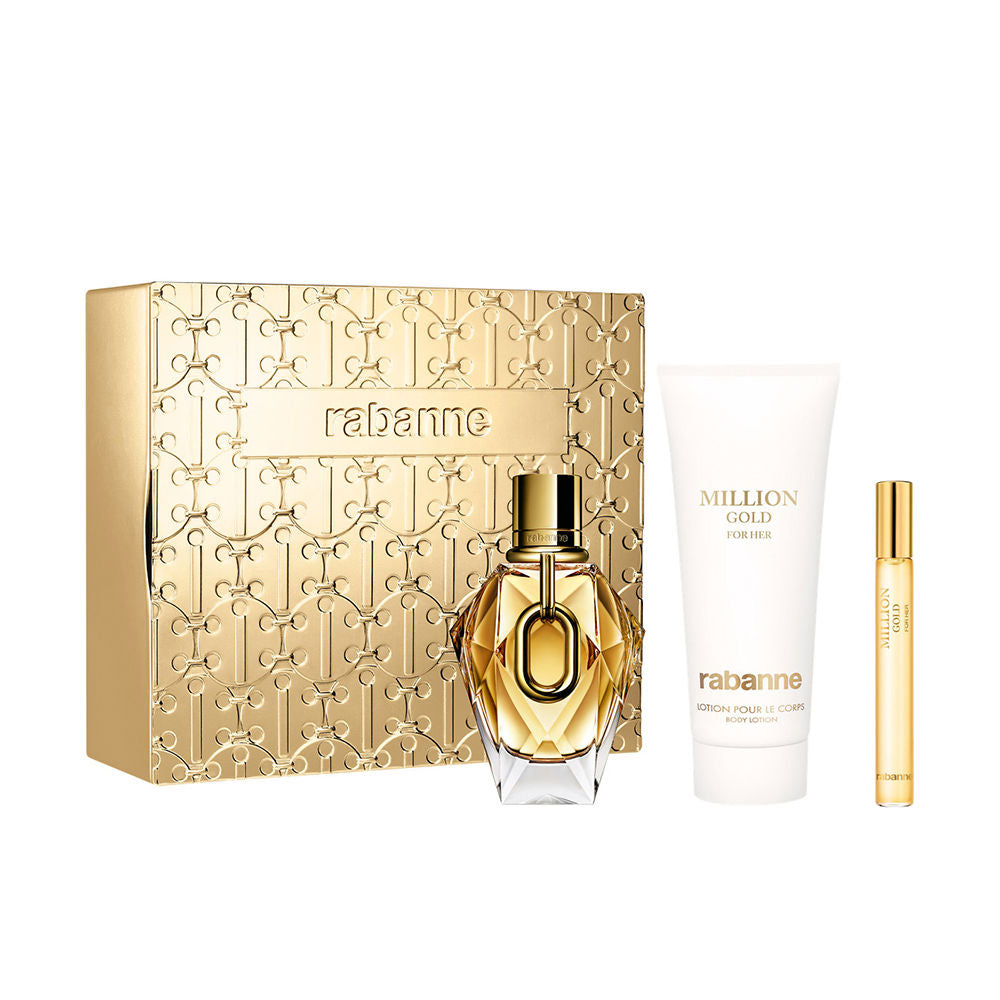 Rabanne Million Gold For Her Eau De Parfum Spray 90ml Set 3 Pieces - Feel You
