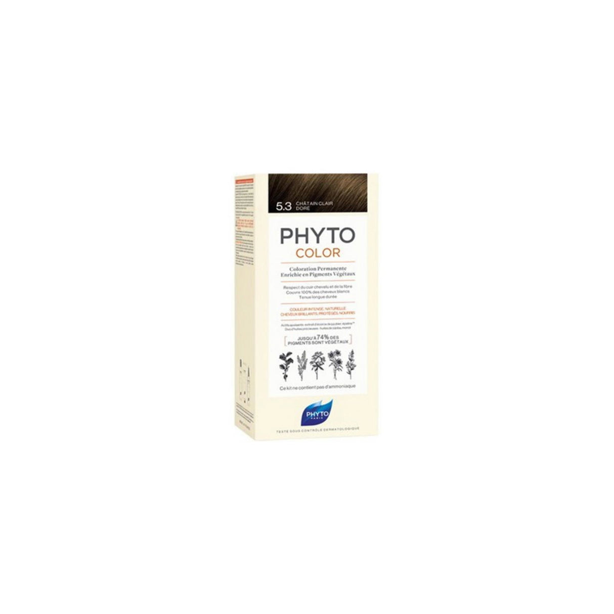 Phyto, Phytocolor, Permanent Hair Dye, 5.3 Light Golden Brown, 112 ml