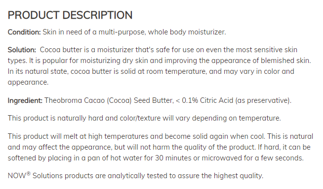 КАКАОВО МАСЛО - 207 мл - Feel You