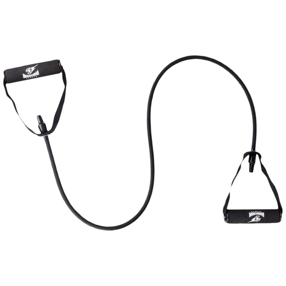 Фитнес Ластик за Тренировка с Ръкохватки - 20 kg (Черен) / Fitness Band with Grips - 20 kg - Feel You