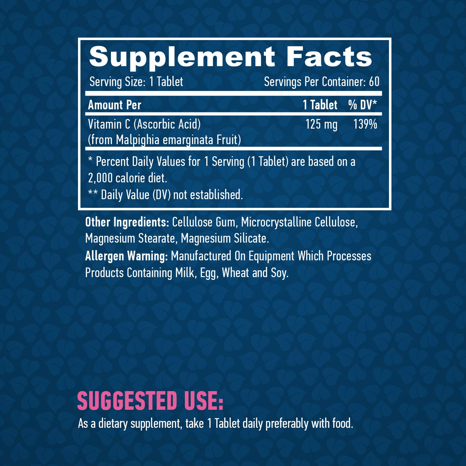 Natural Vitamin C from Organic Acerola fruit 60 Tabs. - Feel You