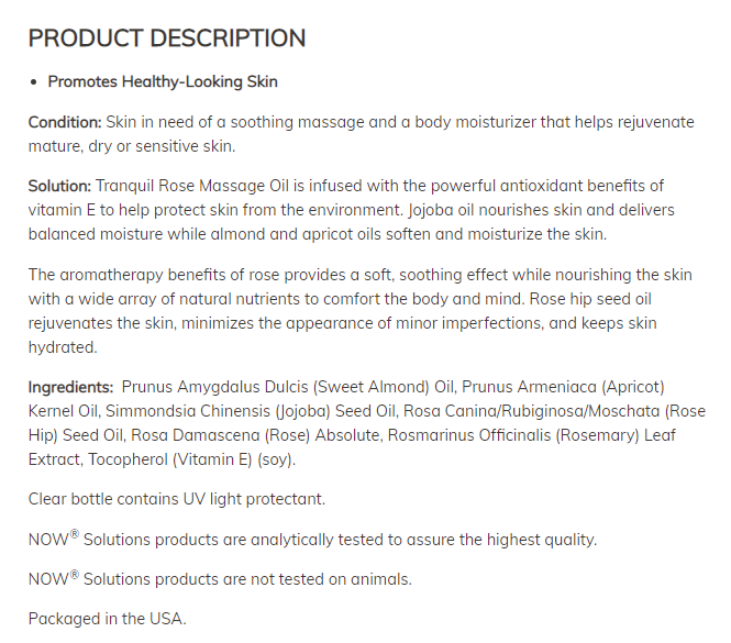 МАСАЖНО МАСЛО С РОЗА - 237 мл - Feel You