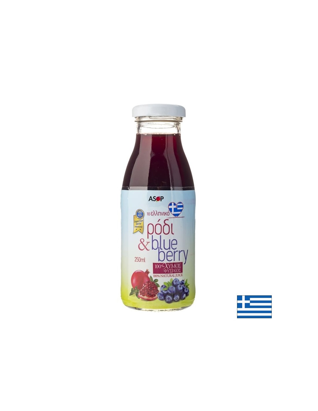 Сок от нар и синя боровинка - Имунитет и антиоксидантна защита, 250 ml - Feel You