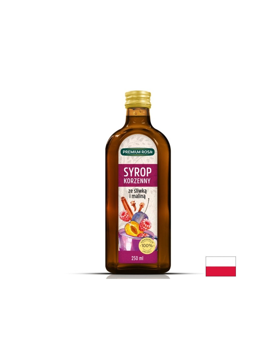 Сироп от малини, сливи и подправки, 250 ml - Feel You