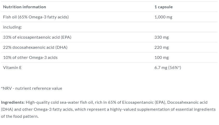 Gold Omega 3 65%  60 Caps. OLIMP - Feel You