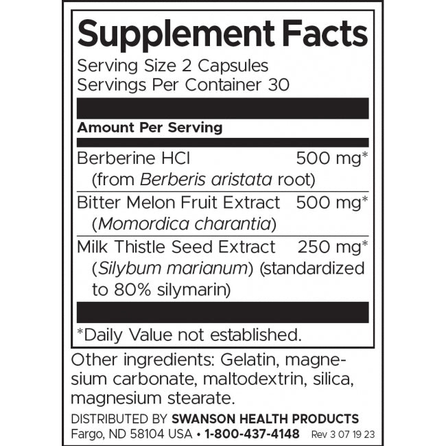 Берберин Плюс с горчив пъпеш и бял трън - формула 3 в 1 - 60 капсули - Feel You