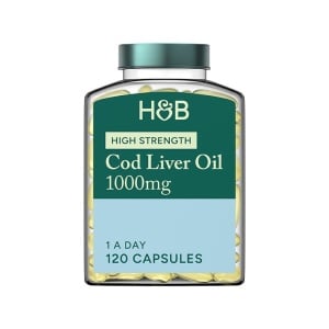 Омега-3 рибено масло от черен дроб на треска (Pure Cod Liver Oil) 1000мг 120 капсули, H&B - Feel You