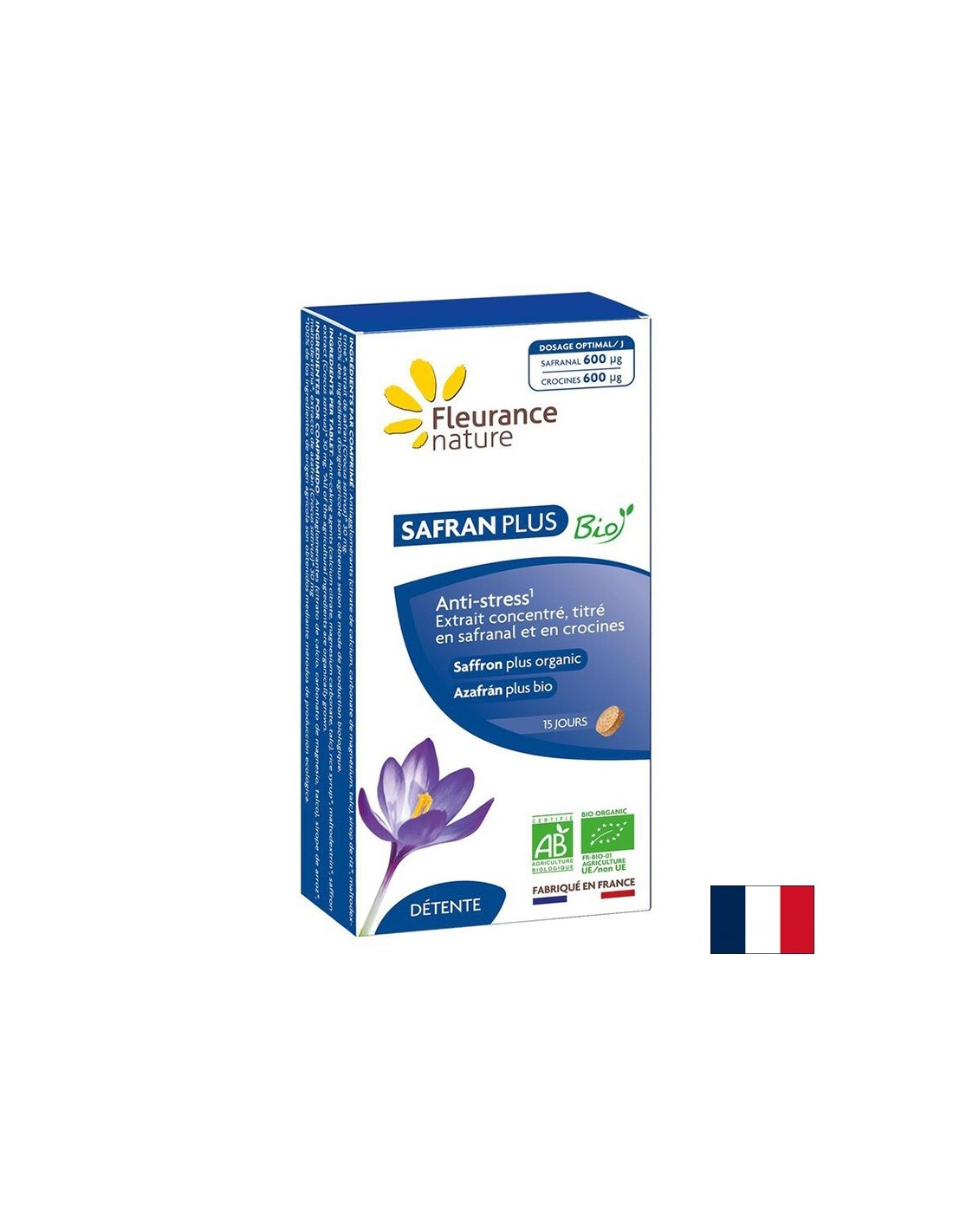 Стрес и добро настроение - Шафран Био, 30 mg x 15 таблетки - Feel You