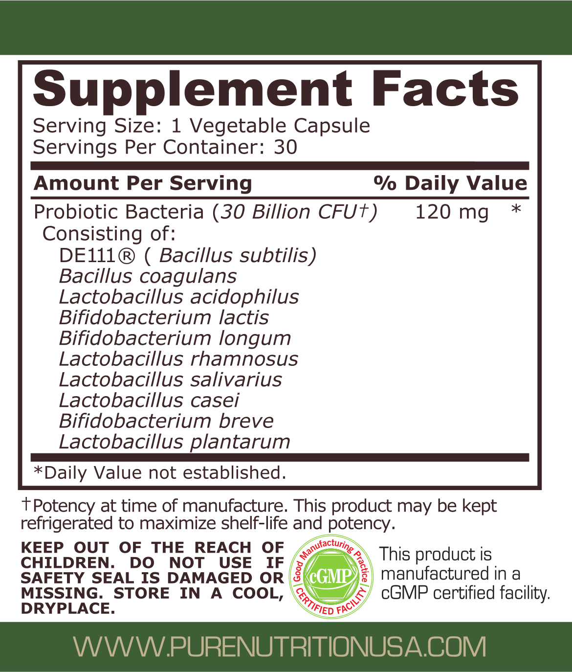 30 BILLION BIOTIC - 30 capsules - Feel You