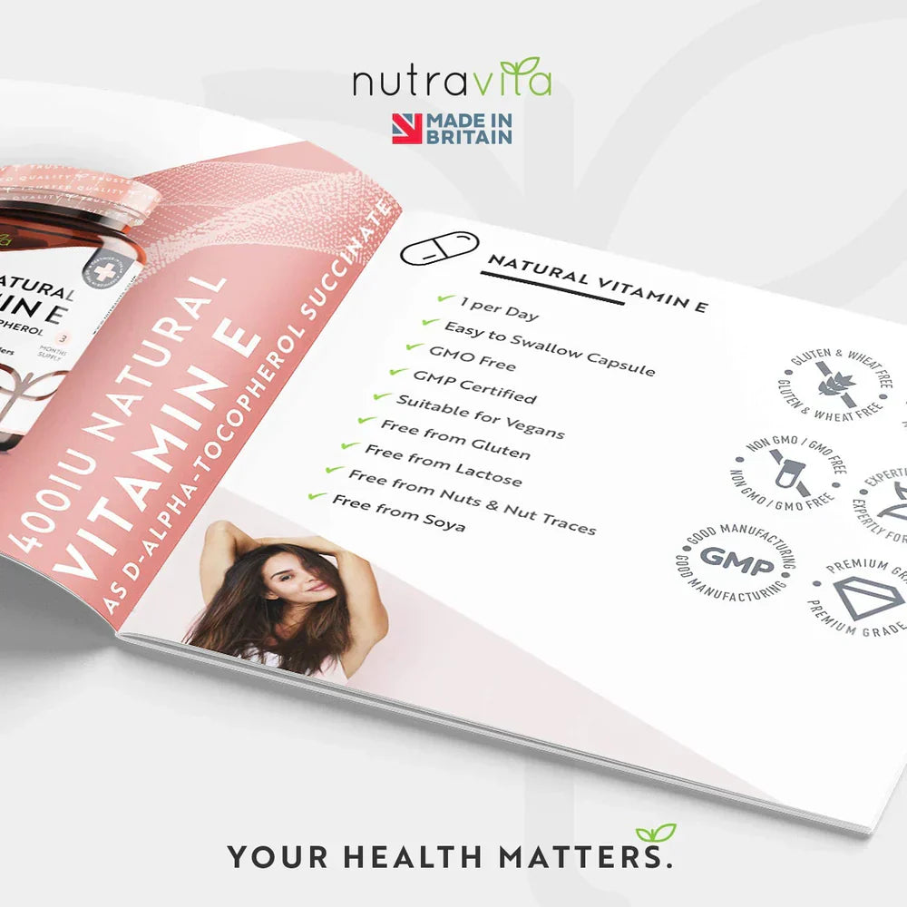 Natural Vitamin E 400IU 90 Vcaps - Feel You