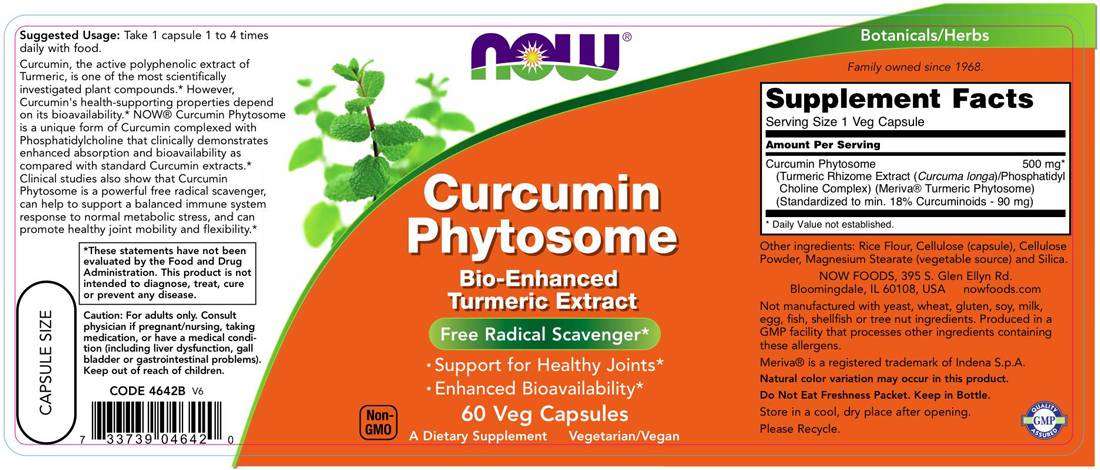 Curcumin Phytosome / Bio-Enhanced Turmeric Extract - 60 капсули - Feel You