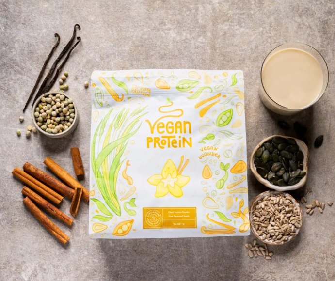 Веган Протеин (Ванилия) 40 дози - (2 x 600 г) - Feel You