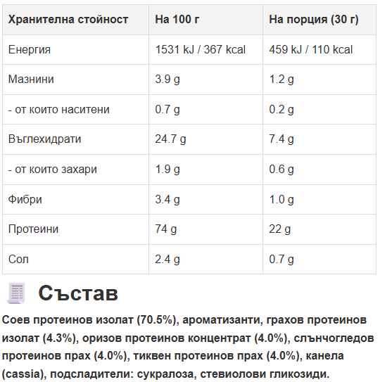 Веган Протеин (Ванилия) 40 дози - (2 x 600 г) - Feel You