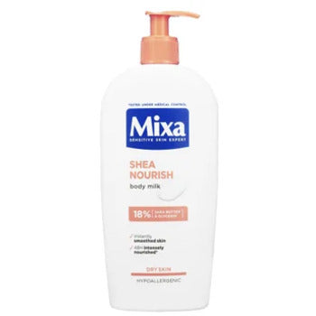 Mixa - Shea Nourish Body Milk - Intensive Nourishing Body Lotion for dry skin - 400ml