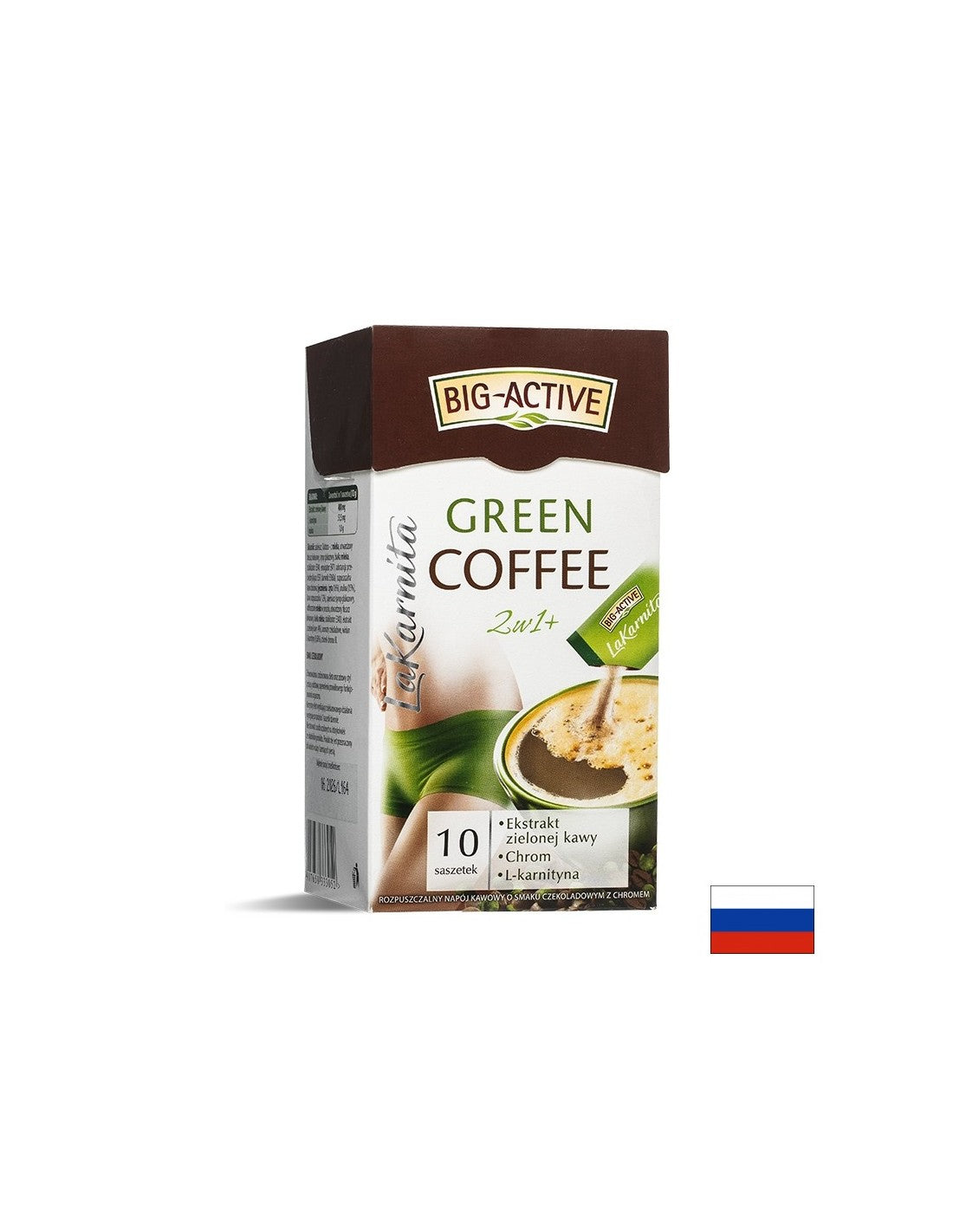 Зелено кафе 480 mg + L-карнитин 55.5 mg + Хром 100 µg – Контрол на теглото и метаболитен баланс, 10 сашета - Feel You