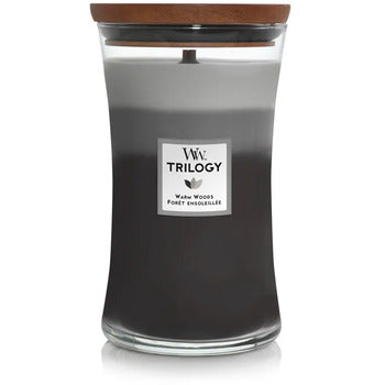 WoodWick - Scented candle Trilogy Fireside, Redwood, Sandalwood Clove 609 g - 275.0g