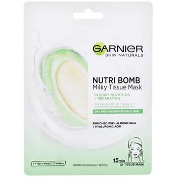 GARNIER - Skin Naturals Milky Tissue Mask - Textile face mask with almond milk for dry and sensitive skin - 32.0g