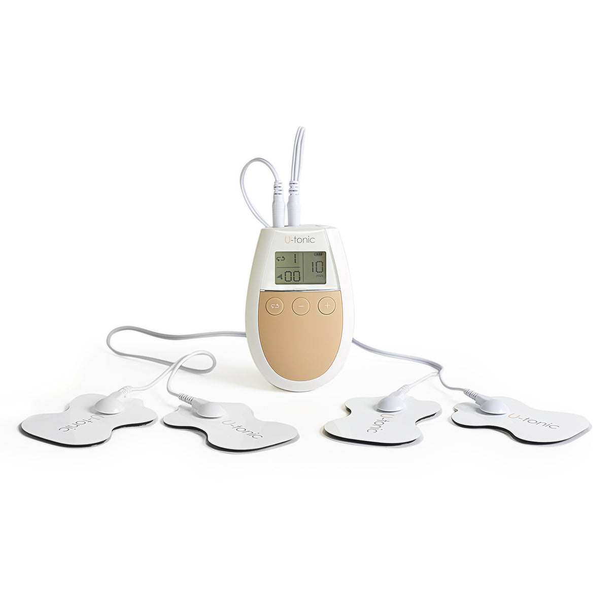 500 Cosmetics, U-Tonic, Electrostimulation With 4 Vibrating Units, Massagers, For Muscles, White, Unisex, Adult - Feel You