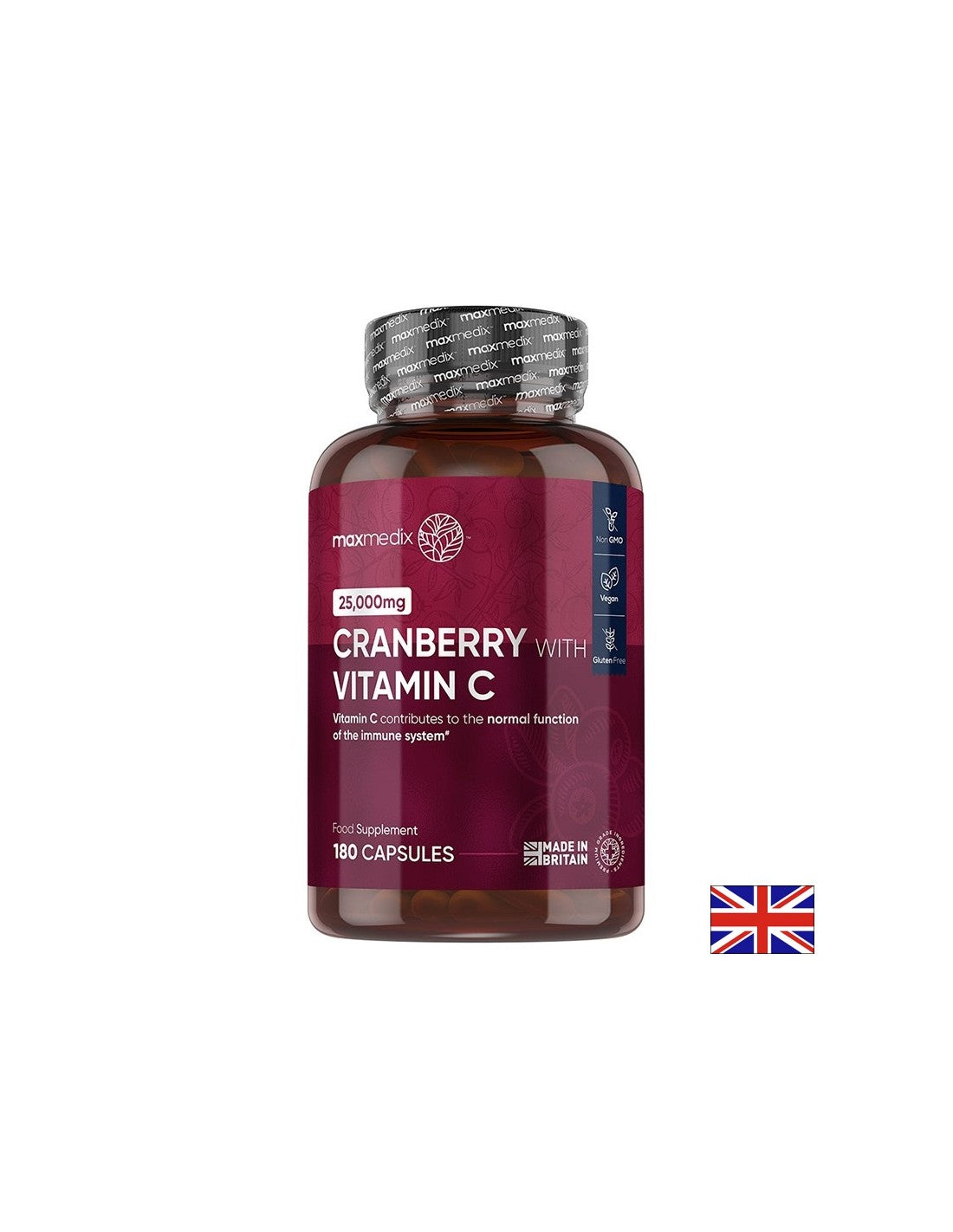 Уринарно здраве - Червена боровинка 500 mg + Витамин С 100 mg, 180 капсули - Feel You