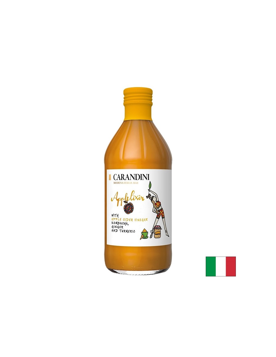 Ябълков оцет с комбуча, джинджифил и куркума, 500 ml - Feel You