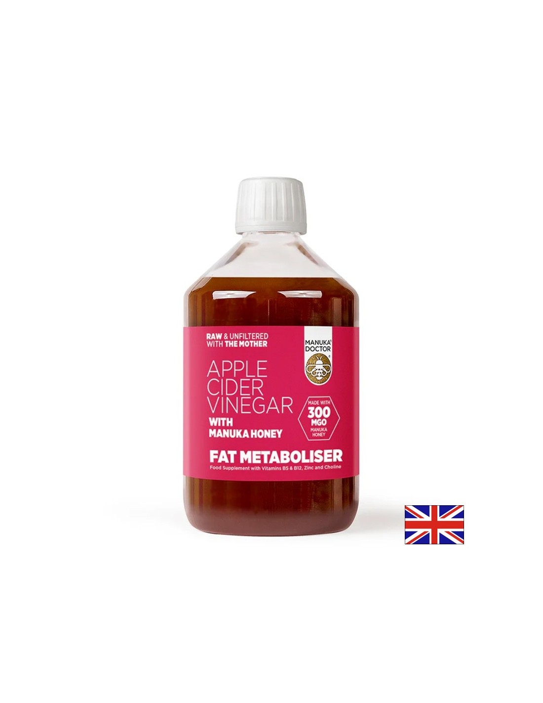 Ябълков оцет с мед от Манука - За нормално телесно тегло, 500 ml - Feel You