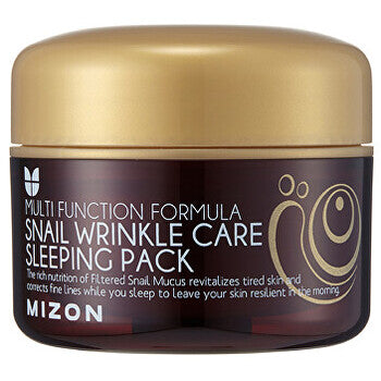 Mizon - Snail Wrinkle Care Sleeping Pack - Regenerating night face mask with snail secretion filtrate 50% for skin rejuvenation and nutrition - 80ml